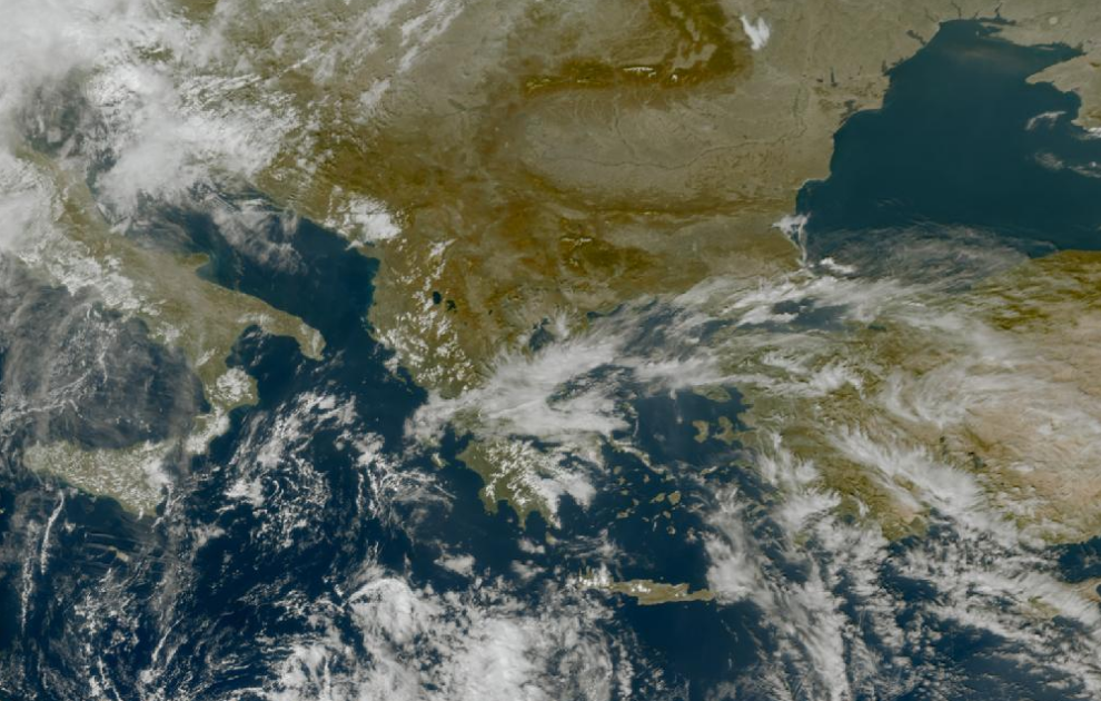 Τελευταία δορυφορική εικόνα νεφοκάλυψης