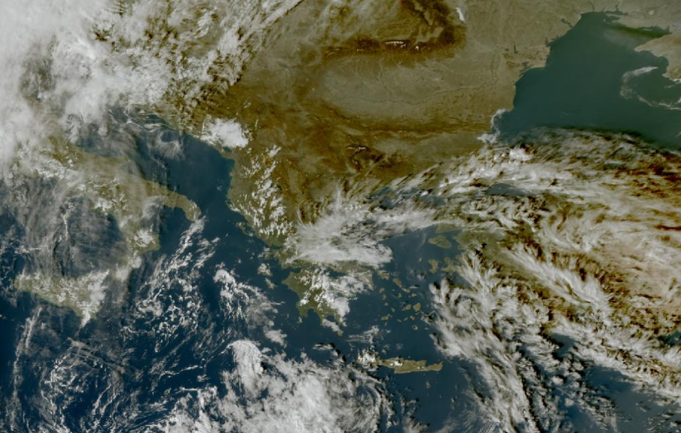 Τελευταία δορυφορική εικόνα νεφοκάλυψης