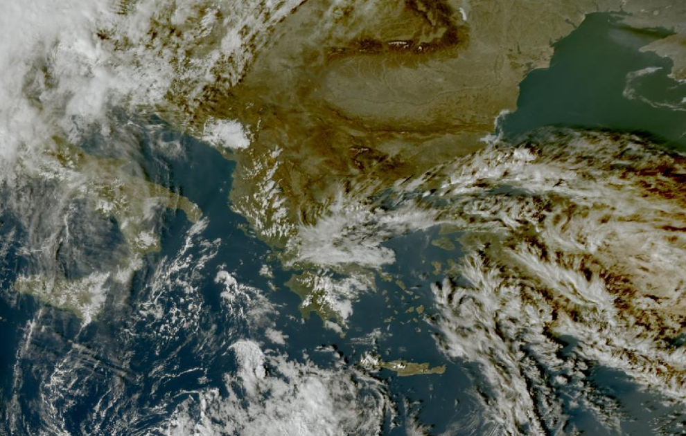 Τελευταία δορυφορική εικόνα νεφοκάλυψης