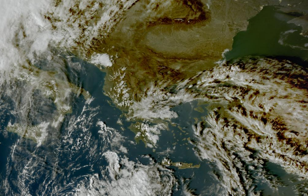 Τελευταία δορυφορική εικόνα νεφοκάλυψης