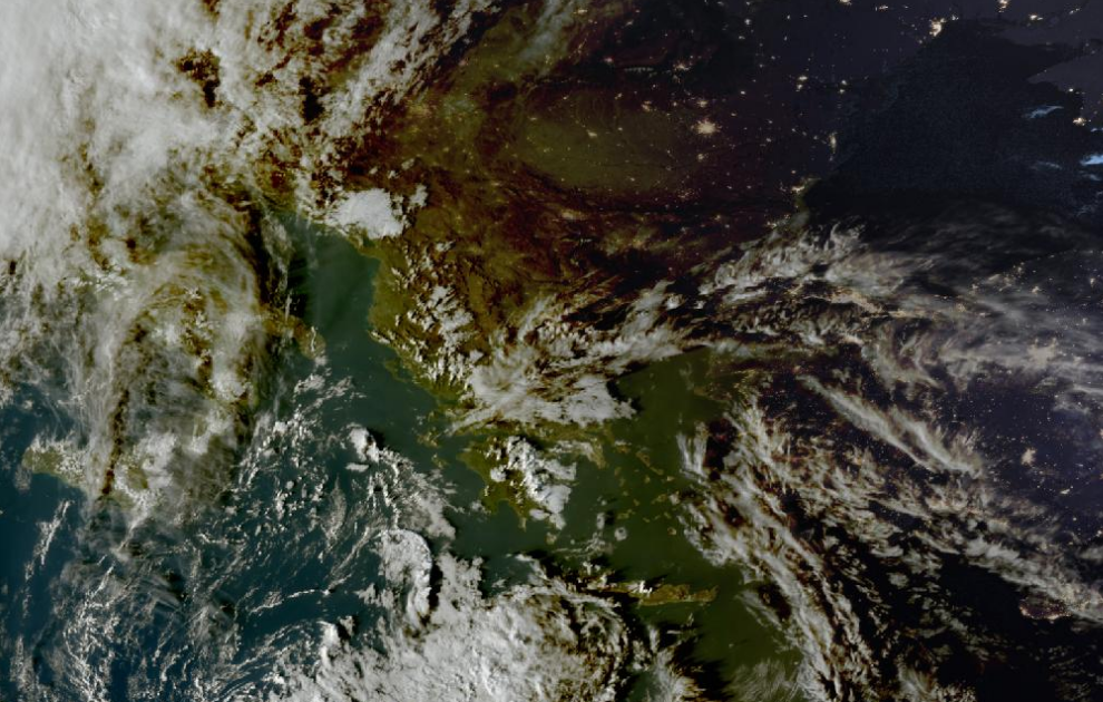 Τελευταία δορυφορική εικόνα νεφοκάλυψης