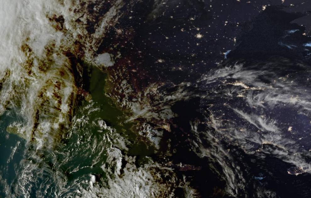 Τελευταία δορυφορική εικόνα νεφοκάλυψης