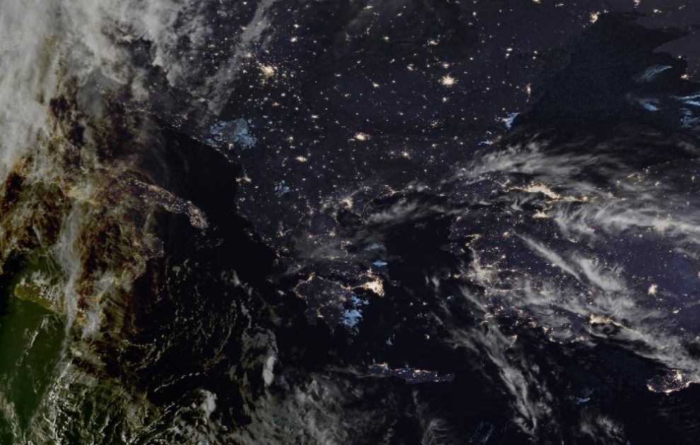 Τελευταία δορυφορική εικόνα νεφοκάλυψης