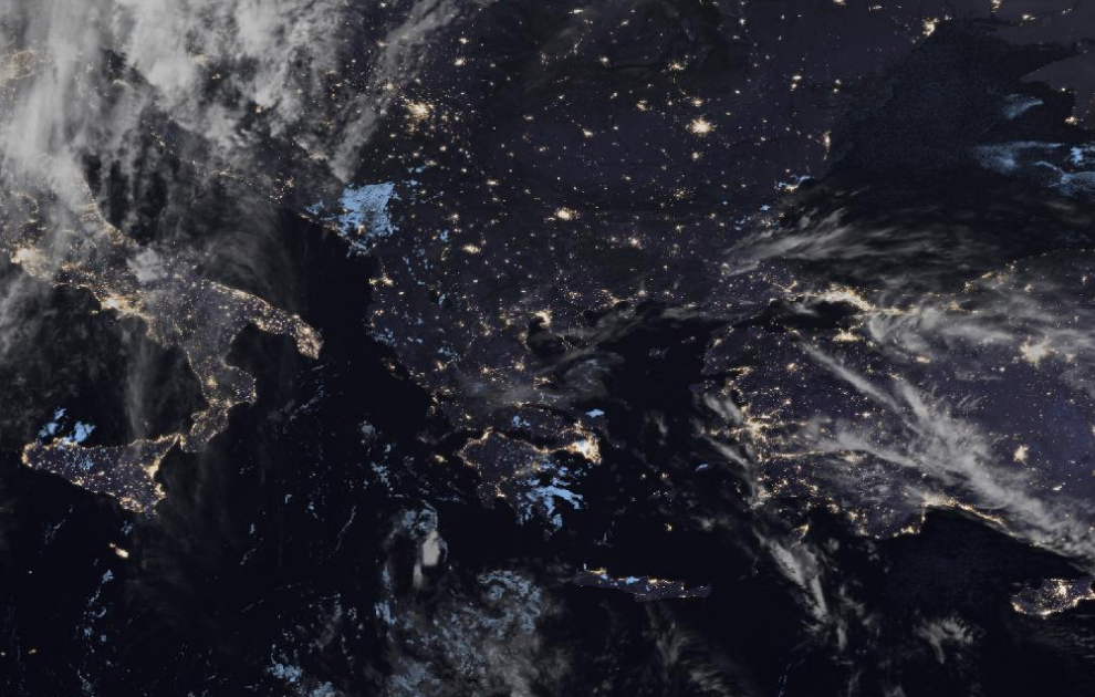 Τελευταία δορυφορική εικόνα νεφοκάλυψης