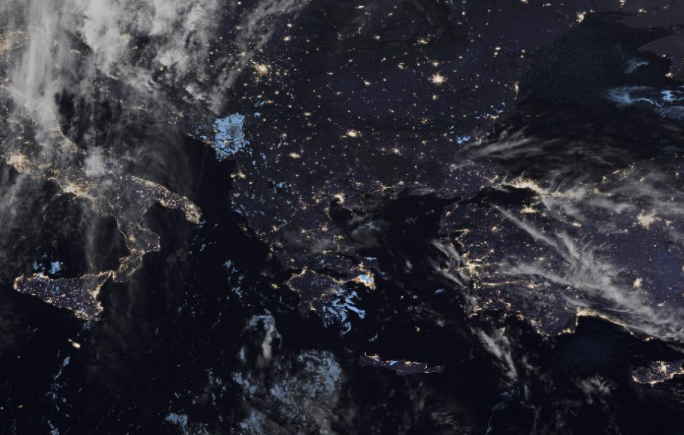 Τελευταία δορυφορική εικόνα νεφοκάλυψης