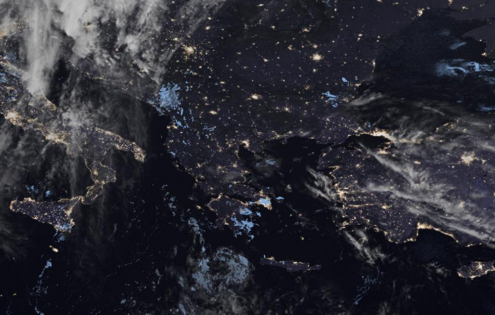 Τελευταία δορυφορική εικόνα νεφοκάλυψης