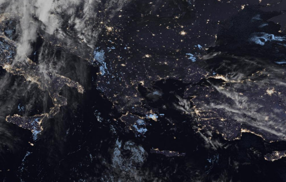 Τελευταία δορυφορική εικόνα νεφοκάλυψης