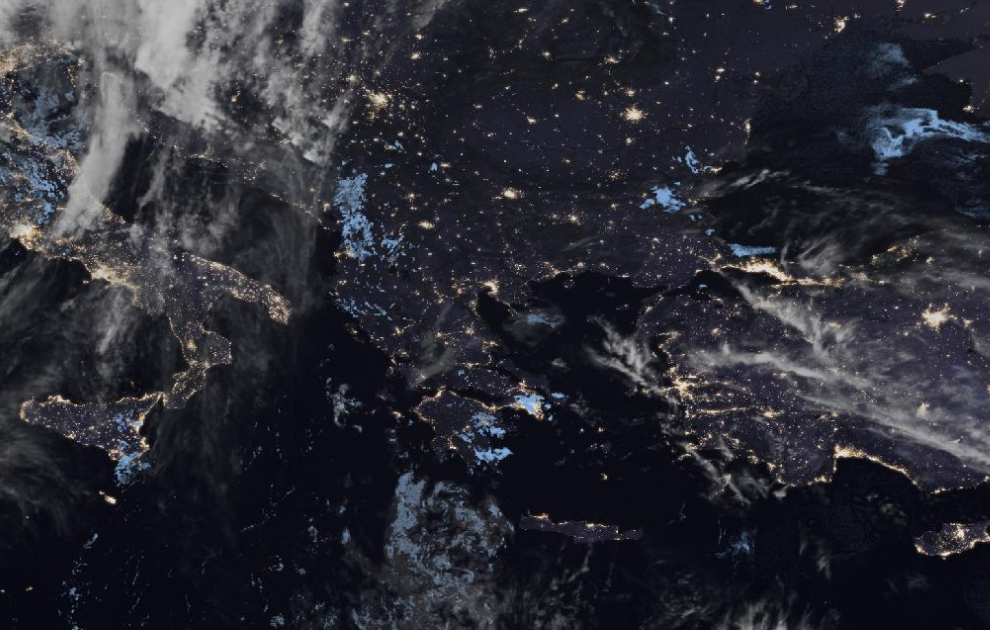 Τελευταία δορυφορική εικόνα νεφοκάλυψης