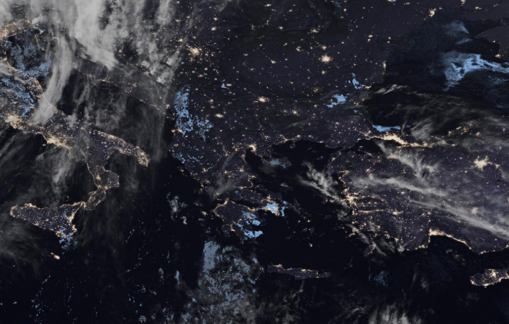 Τελευταία δορυφορική εικόνα νεφοκάλυψης