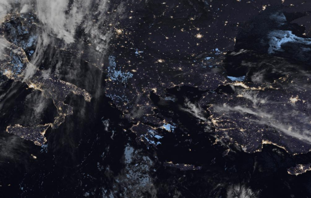 Τελευταία δορυφορική εικόνα νεφοκάλυψης