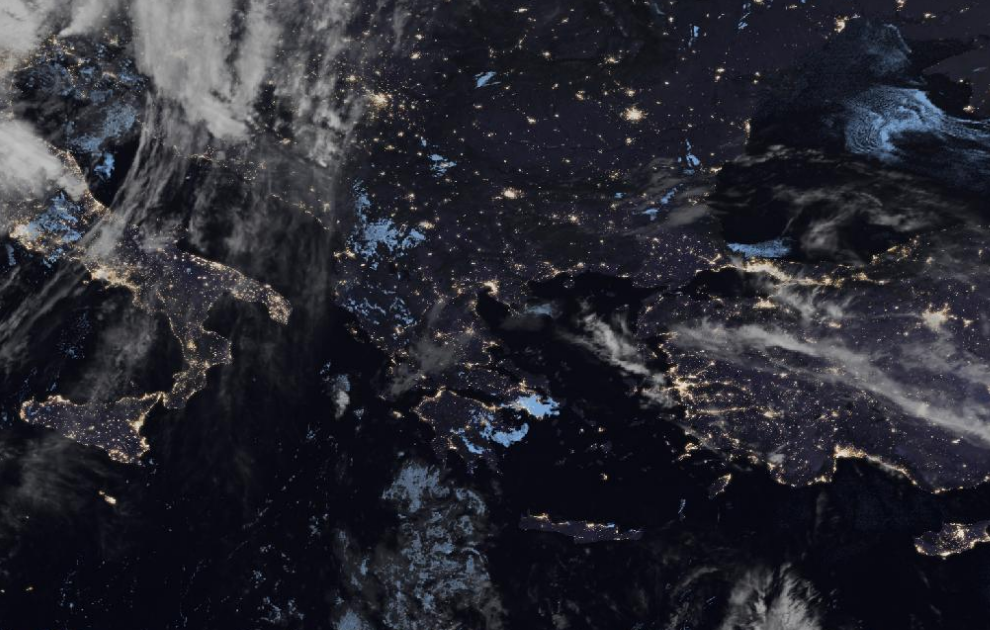 Τελευταία δορυφορική εικόνα νεφοκάλυψης