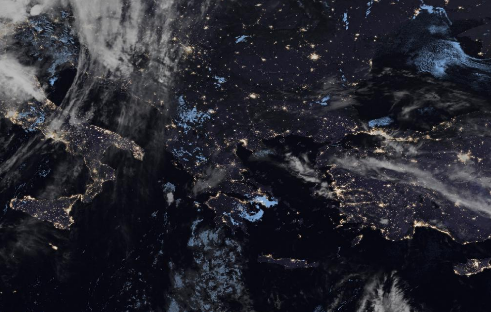 Τελευταία δορυφορική εικόνα νεφοκάλυψης