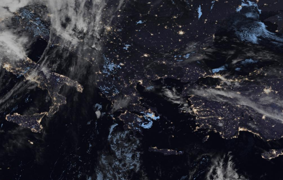 Τελευταία δορυφορική εικόνα νεφοκάλυψης