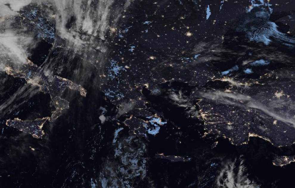 Τελευταία δορυφορική εικόνα νεφοκάλυψης