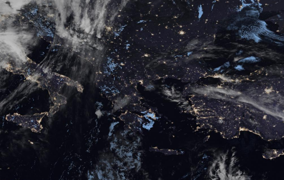 Τελευταία δορυφορική εικόνα νεφοκάλυψης