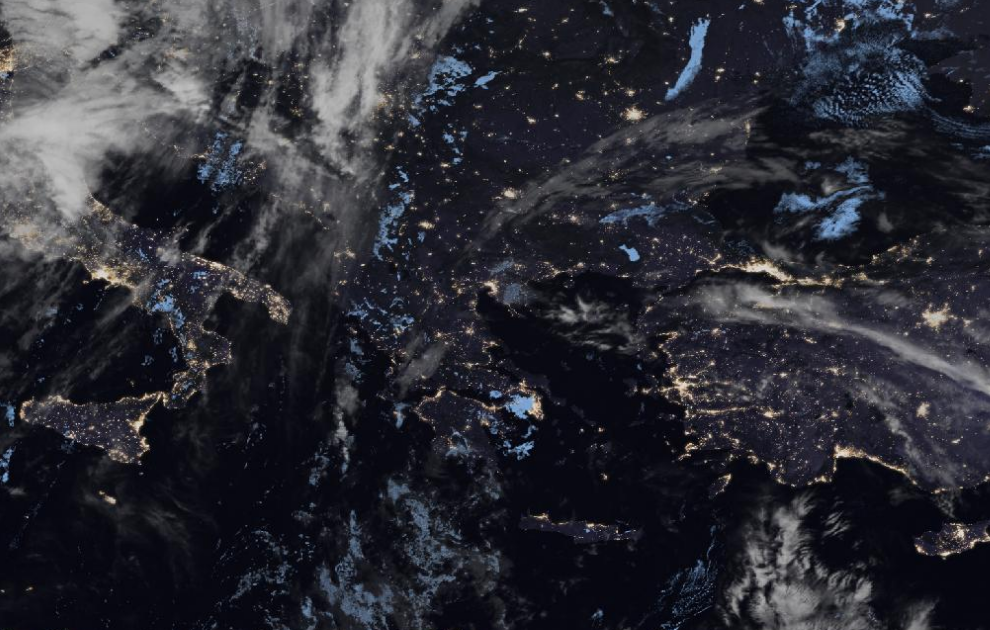 Τελευταία δορυφορική εικόνα νεφοκάλυψης