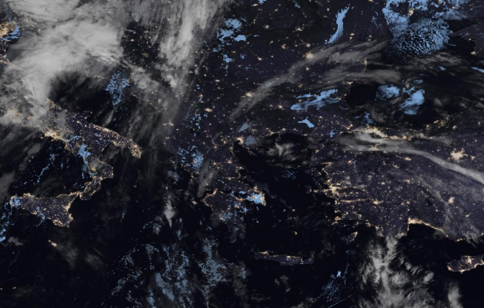 Τελευταία δορυφορική εικόνα νεφοκάλυψης