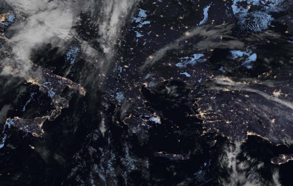 Τελευταία δορυφορική εικόνα νεφοκάλυψης