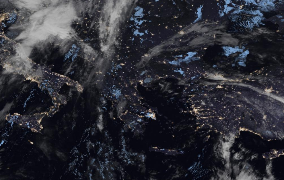 Τελευταία δορυφορική εικόνα νεφοκάλυψης