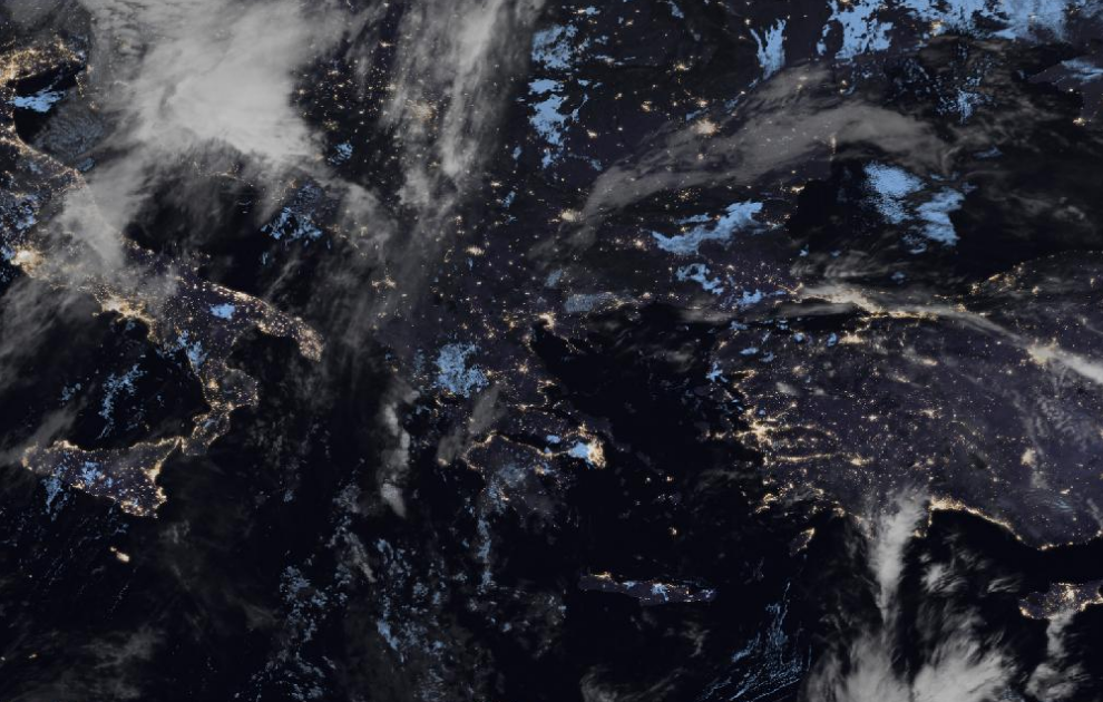 Τελευταία δορυφορική εικόνα νεφοκάλυψης