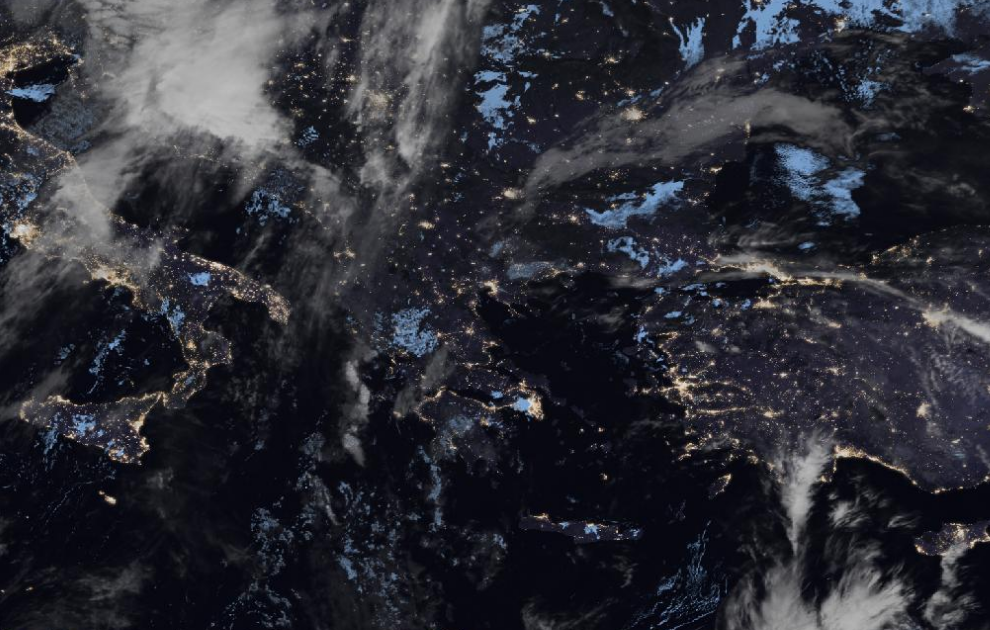 Τελευταία δορυφορική εικόνα νεφοκάλυψης