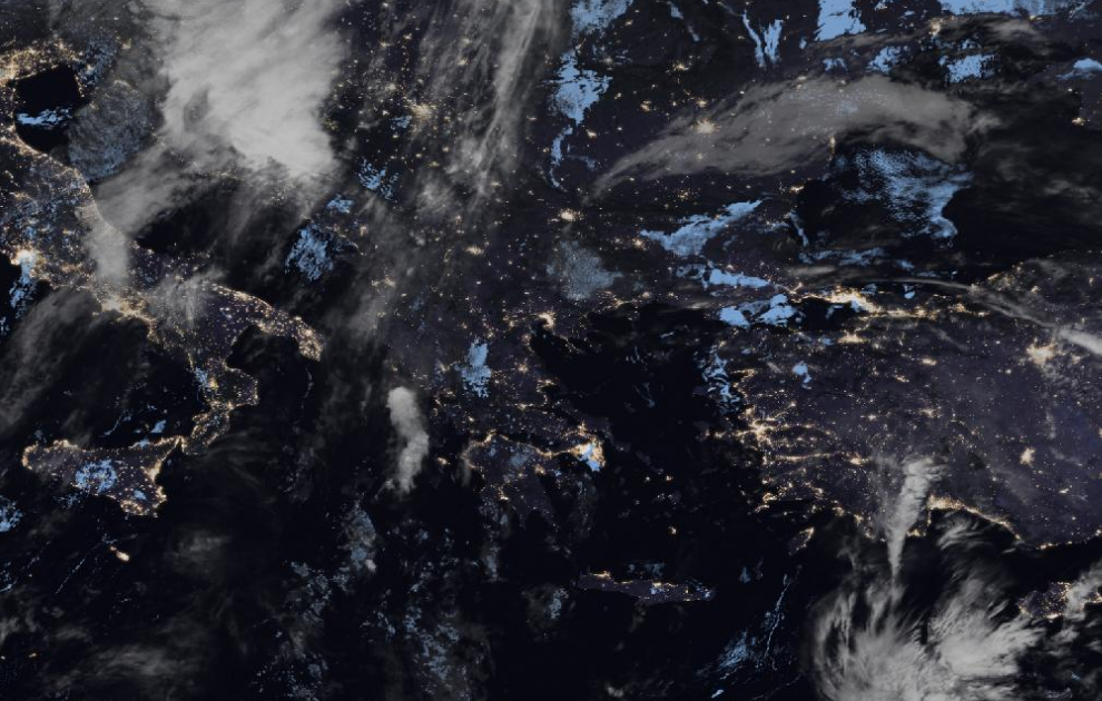 Τελευταία δορυφορική εικόνα νεφοκάλυψης