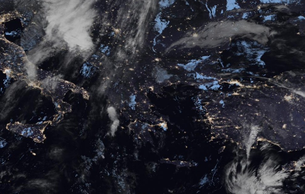 Τελευταία δορυφορική εικόνα νεφοκάλυψης