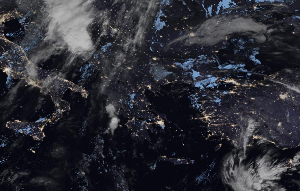 Τελευταία δορυφορική εικόνα νεφοκάλυψης