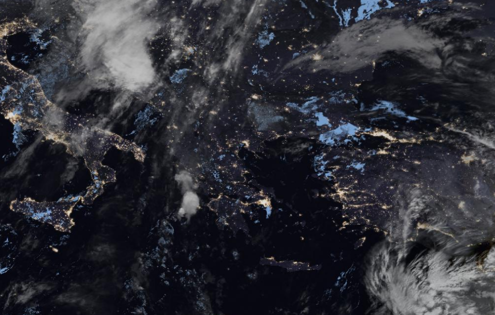 Τελευταία δορυφορική εικόνα νεφοκάλυψης