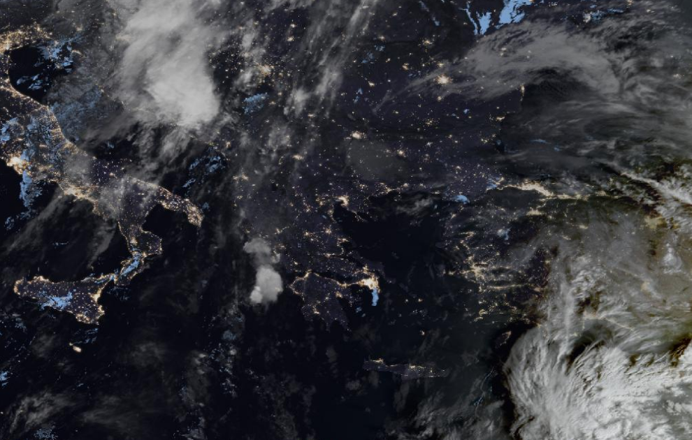 Τελευταία δορυφορική εικόνα νεφοκάλυψης