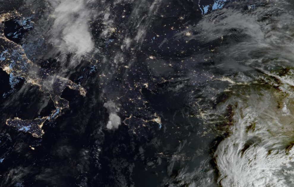 Τελευταία δορυφορική εικόνα νεφοκάλυψης