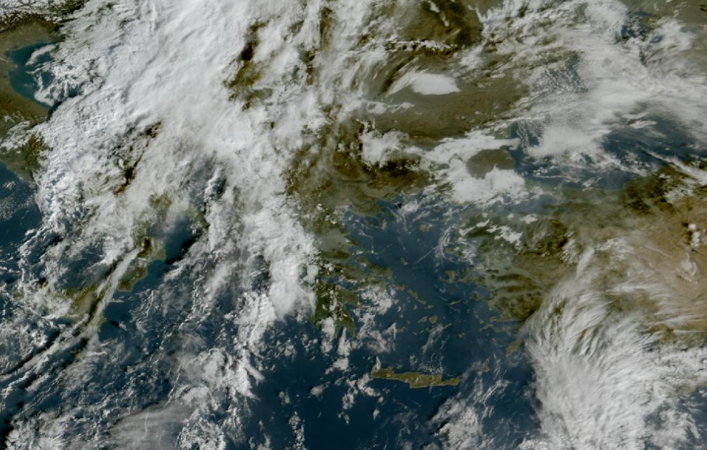 Τελευταία δορυφορική εικόνα νεφοκάλυψης