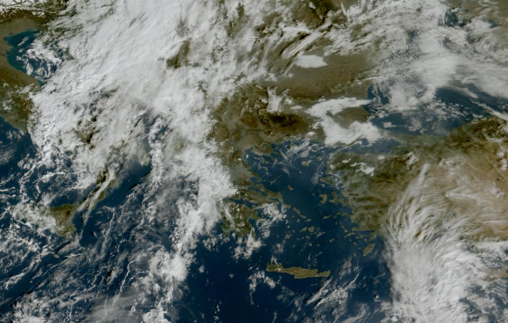 Τελευταία δορυφορική εικόνα νεφοκάλυψης