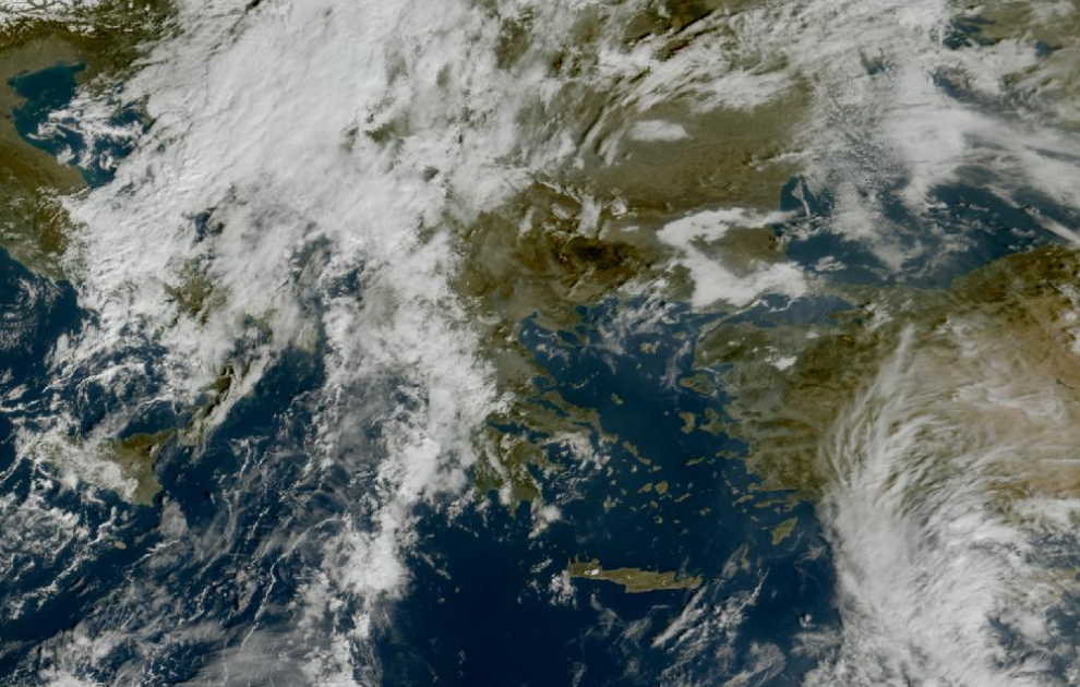 Τελευταία δορυφορική εικόνα νεφοκάλυψης