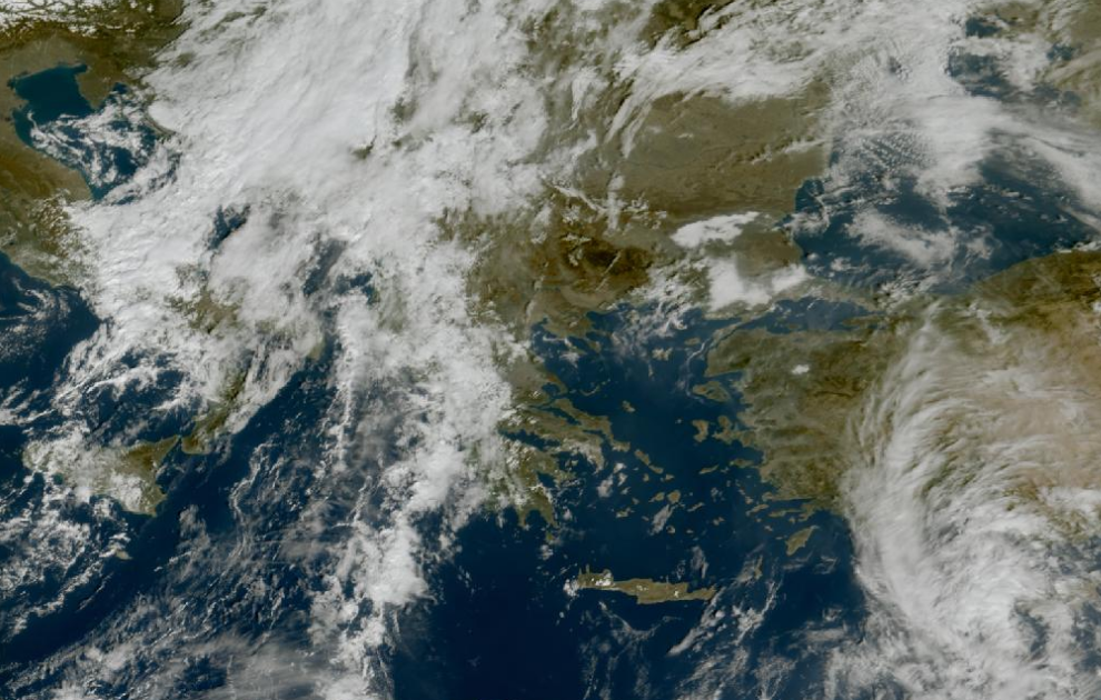 Τελευταία δορυφορική εικόνα νεφοκάλυψης