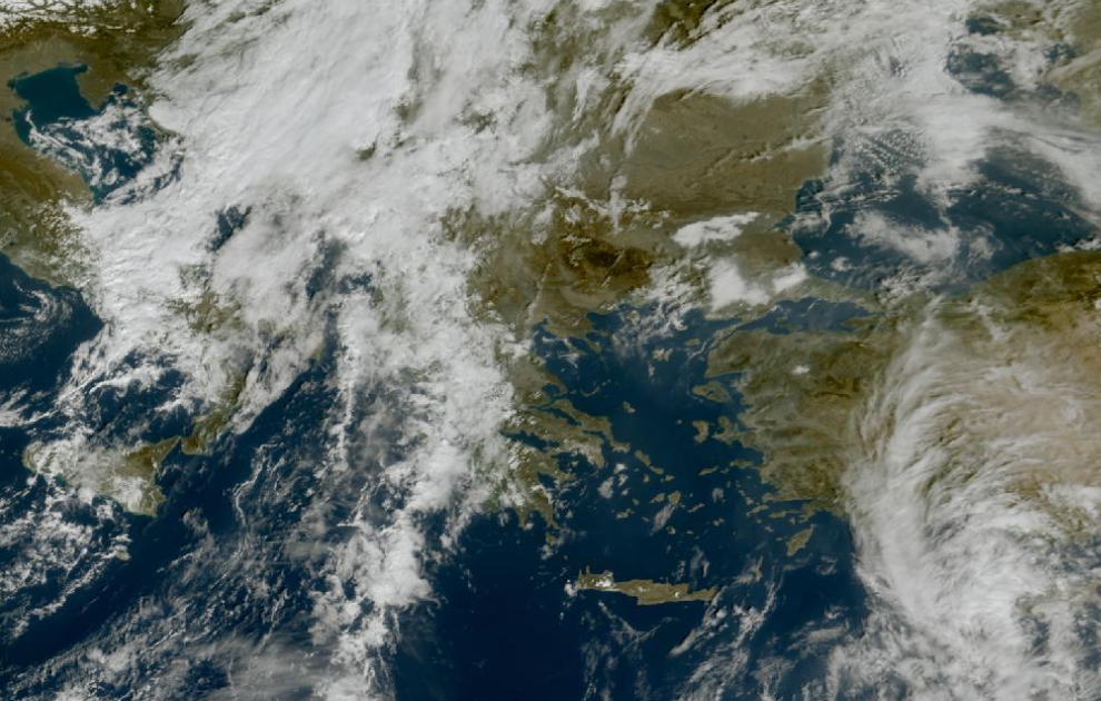 Τελευταία δορυφορική εικόνα νεφοκάλυψης