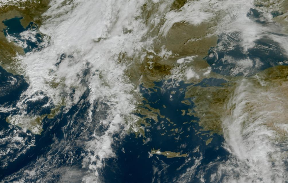 Τελευταία δορυφορική εικόνα νεφοκάλυψης