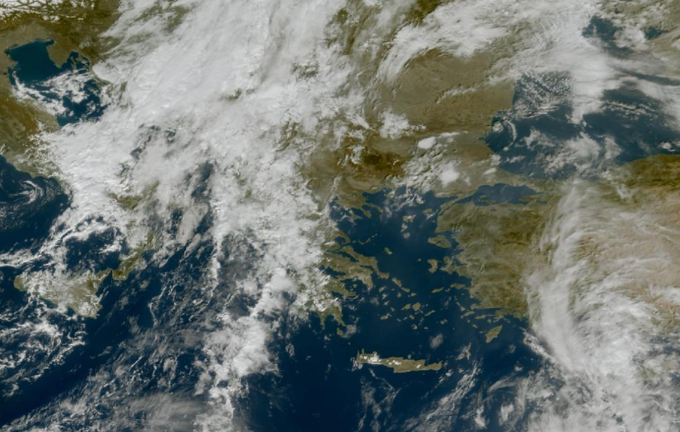 Τελευταία δορυφορική εικόνα νεφοκάλυψης