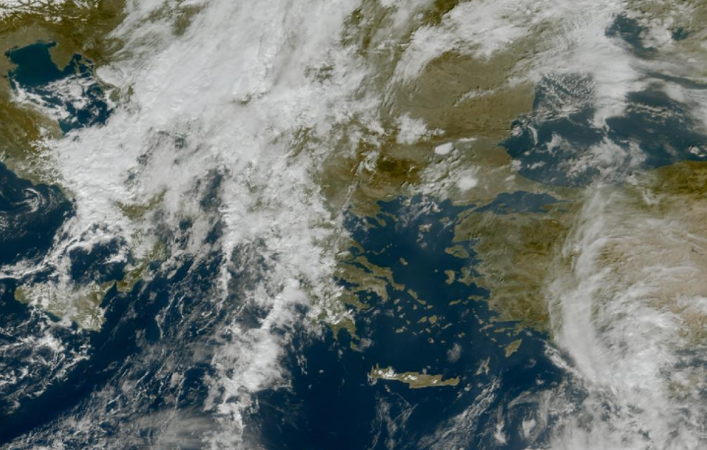 Τελευταία δορυφορική εικόνα νεφοκάλυψης