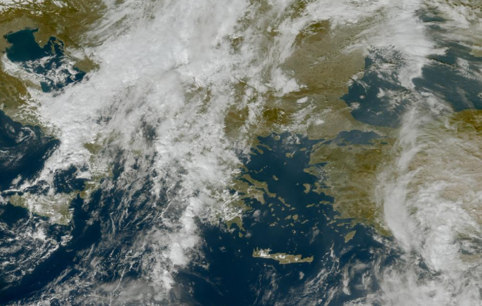 Τελευταία δορυφορική εικόνα νεφοκάλυψης