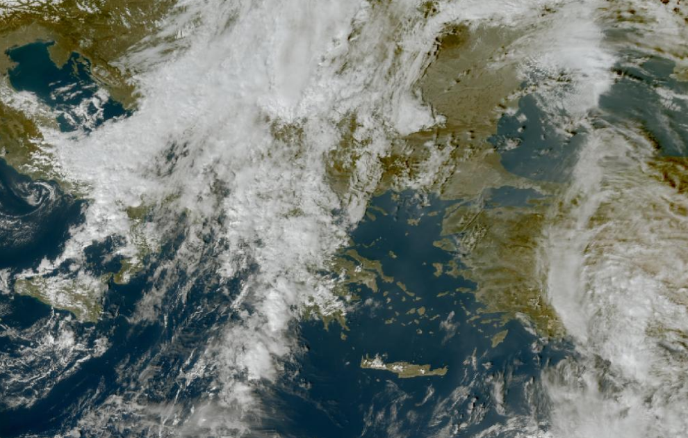 Τελευταία δορυφορική εικόνα νεφοκάλυψης