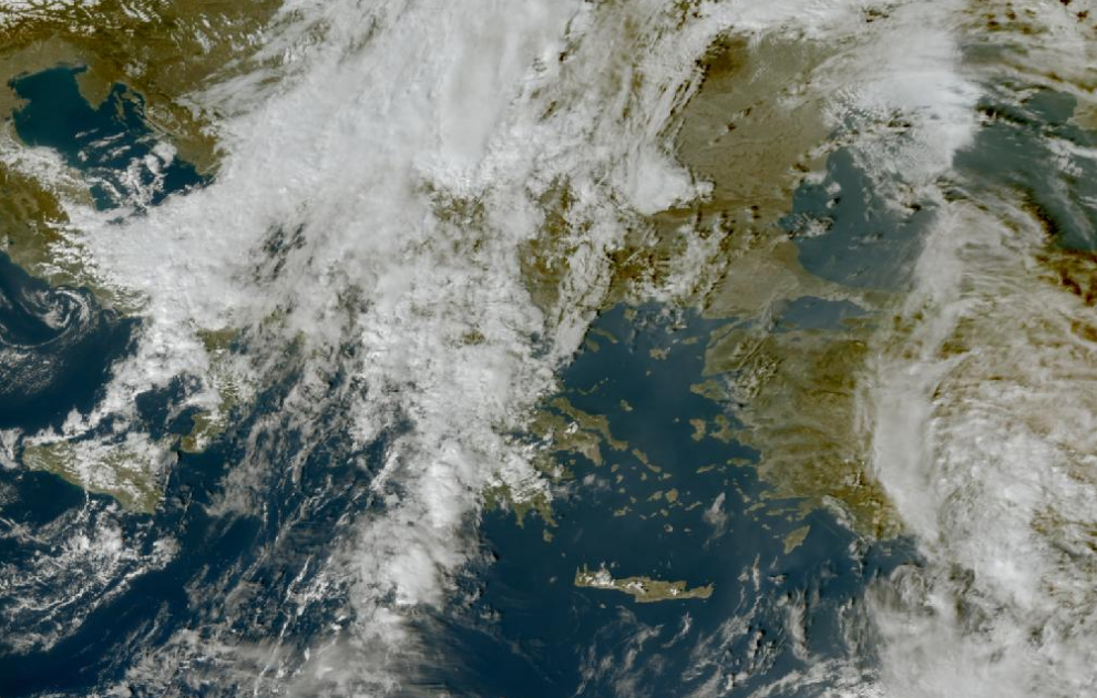 Τελευταία δορυφορική εικόνα νεφοκάλυψης