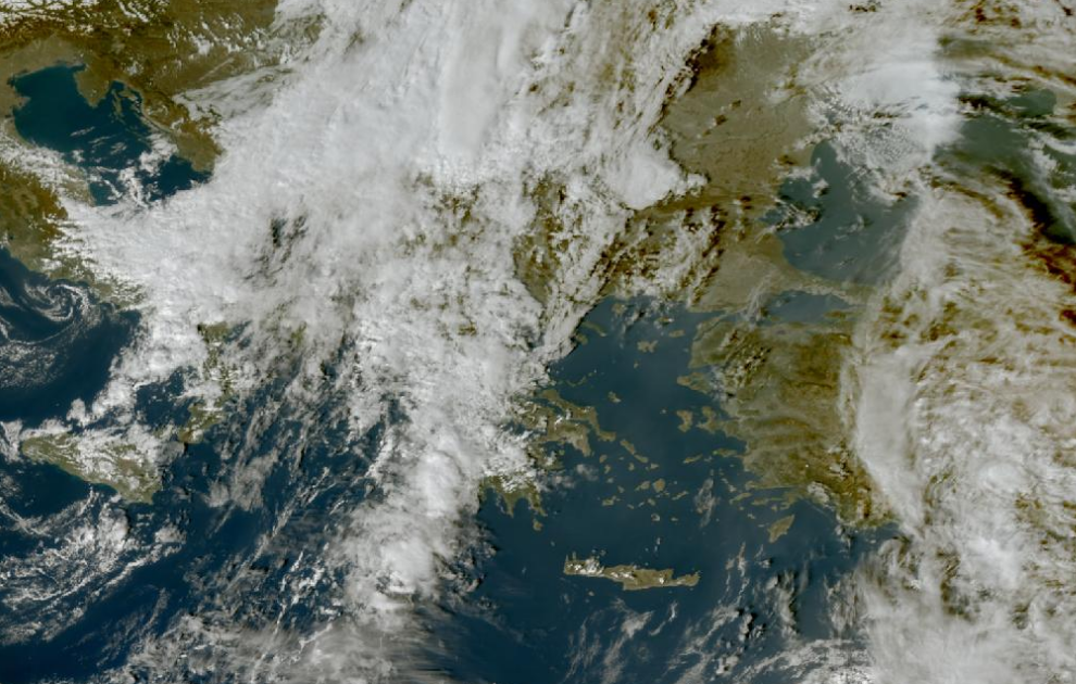 Τελευταία δορυφορική εικόνα νεφοκάλυψης