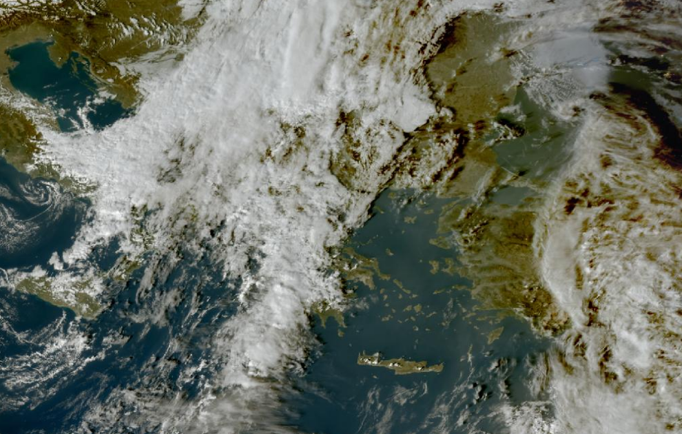 Τελευταία δορυφορική εικόνα νεφοκάλυψης