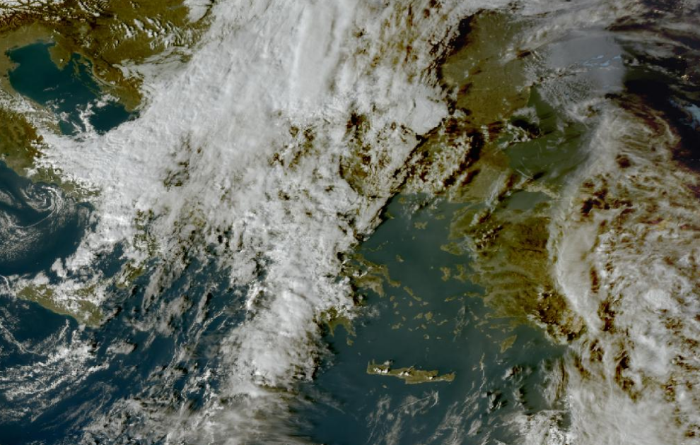 Τελευταία δορυφορική εικόνα νεφοκάλυψης