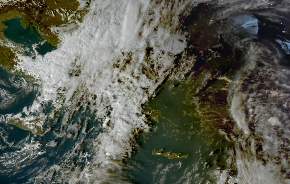 Τελευταία δορυφορική εικόνα νεφοκάλυψης