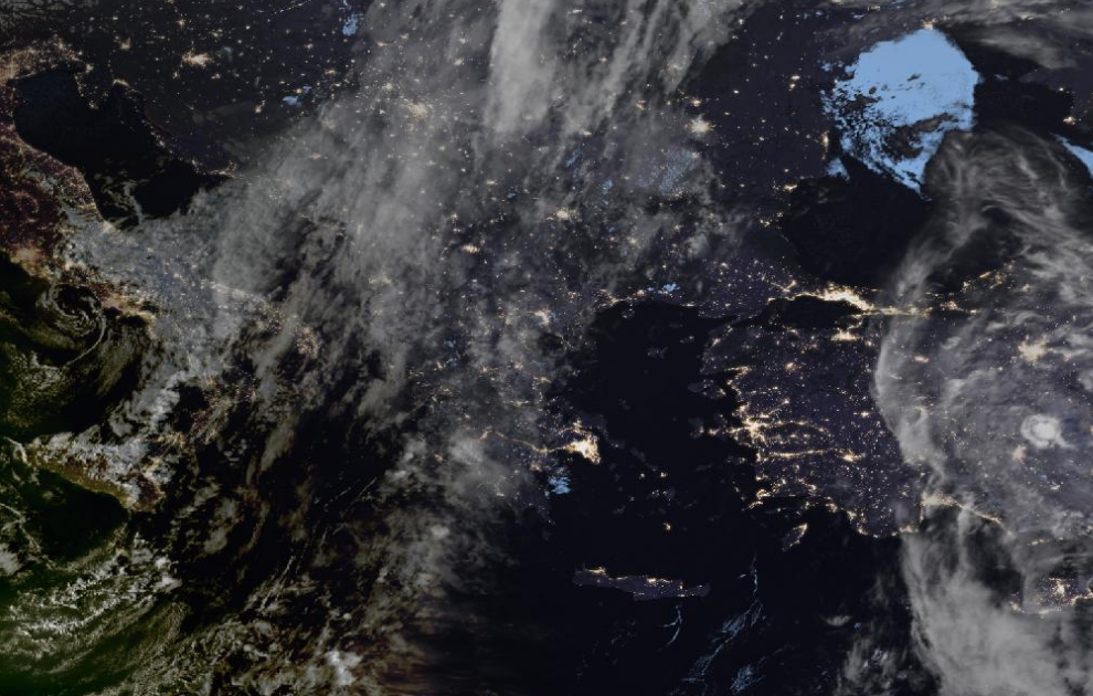 Τελευταία δορυφορική εικόνα νεφοκάλυψης