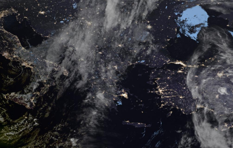 Τελευταία δορυφορική εικόνα νεφοκάλυψης