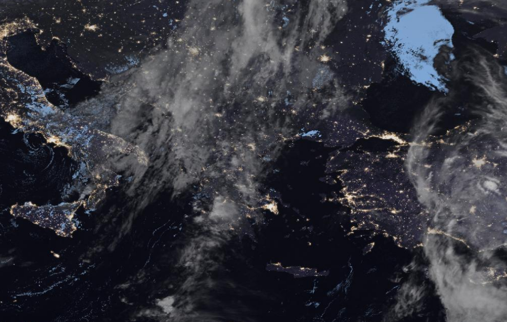 Τελευταία δορυφορική εικόνα νεφοκάλυψης