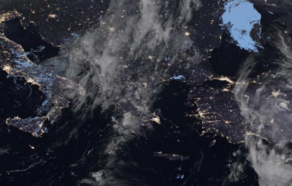 Τελευταία δορυφορική εικόνα νεφοκάλυψης